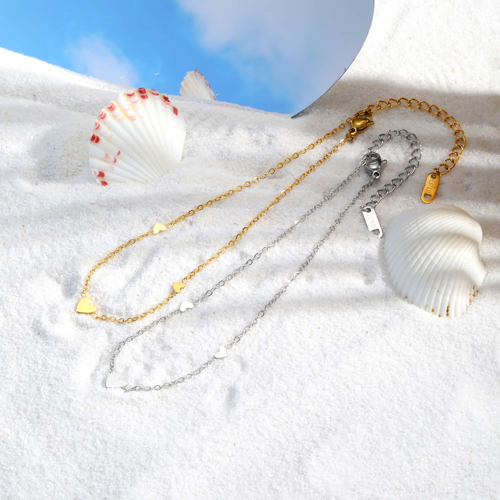 Stainless Steel Heart Anklets  - đánh giá và giá Jc Jewelry & Watches Reviews