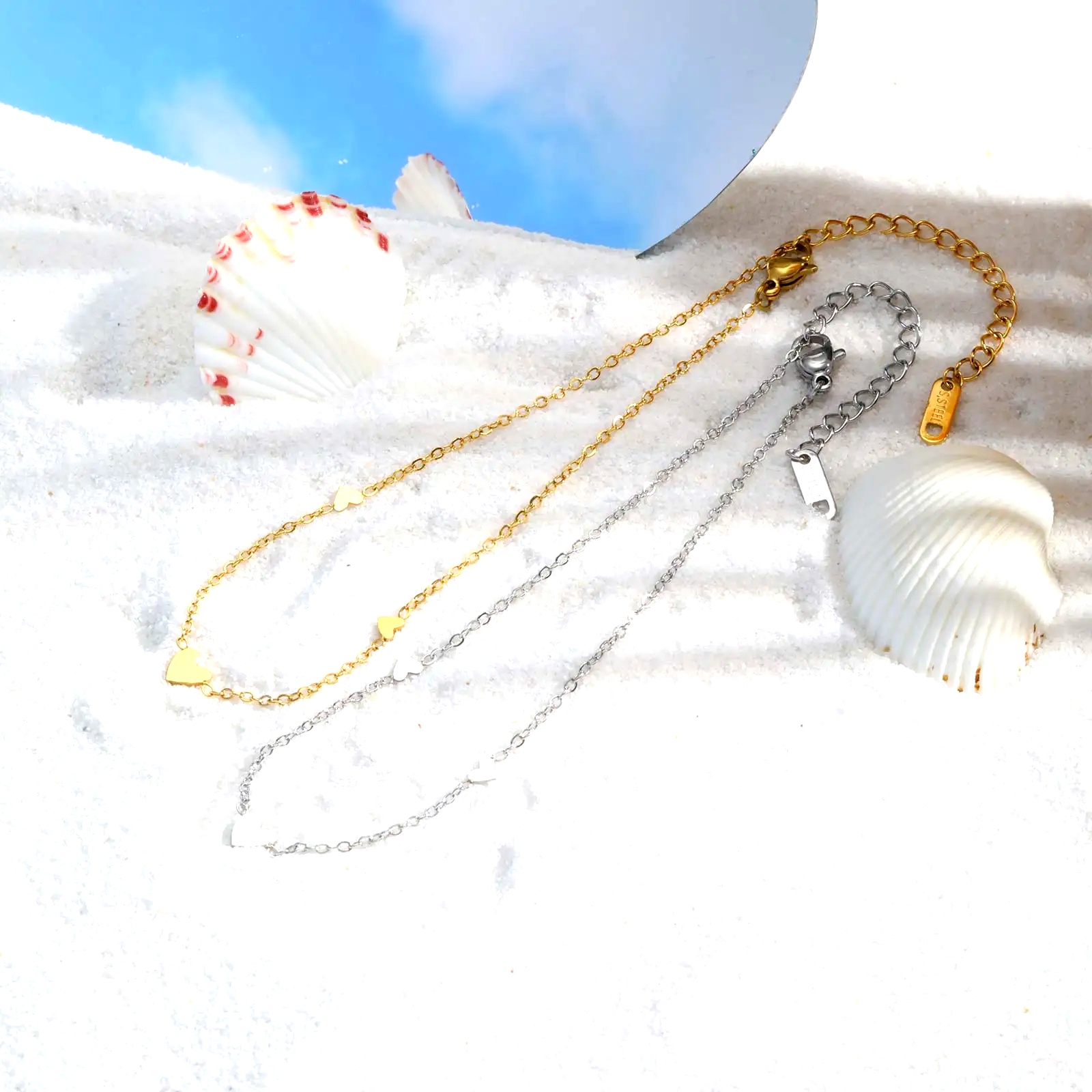 Stainless Steel Heart Anklets  - đánh giá và giá Jc Jewelry & Watches Reviews