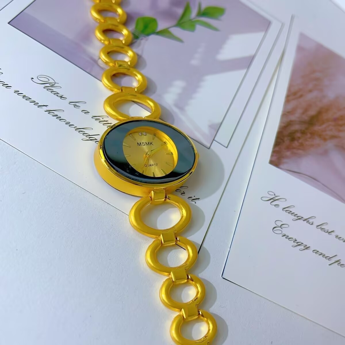 New American 24K Gold Plated W - đánh giá và giá Jewelry Clasp Watches