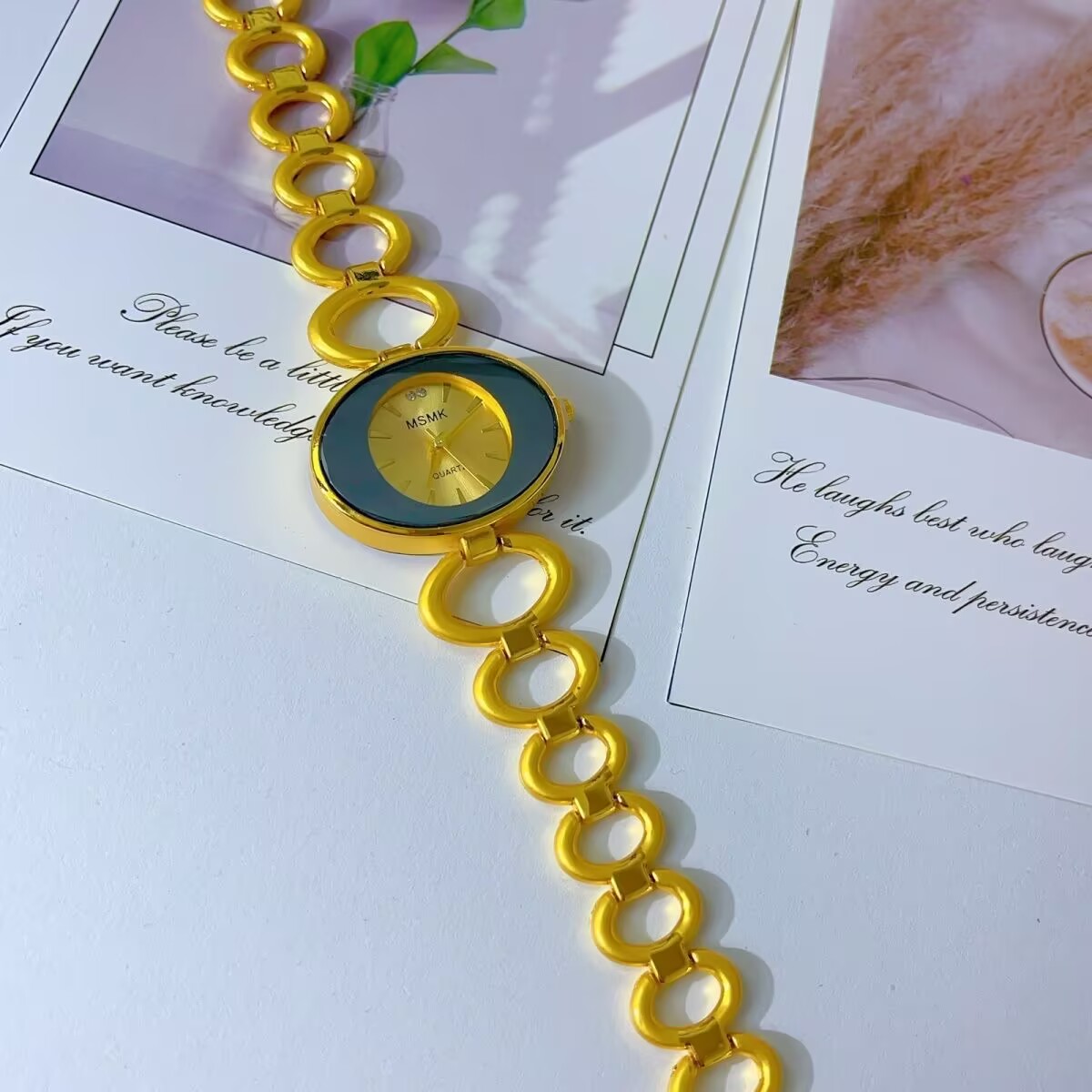 New American 24K Gold Plated W - đánh giá và giá Jewelry Clasp Watches